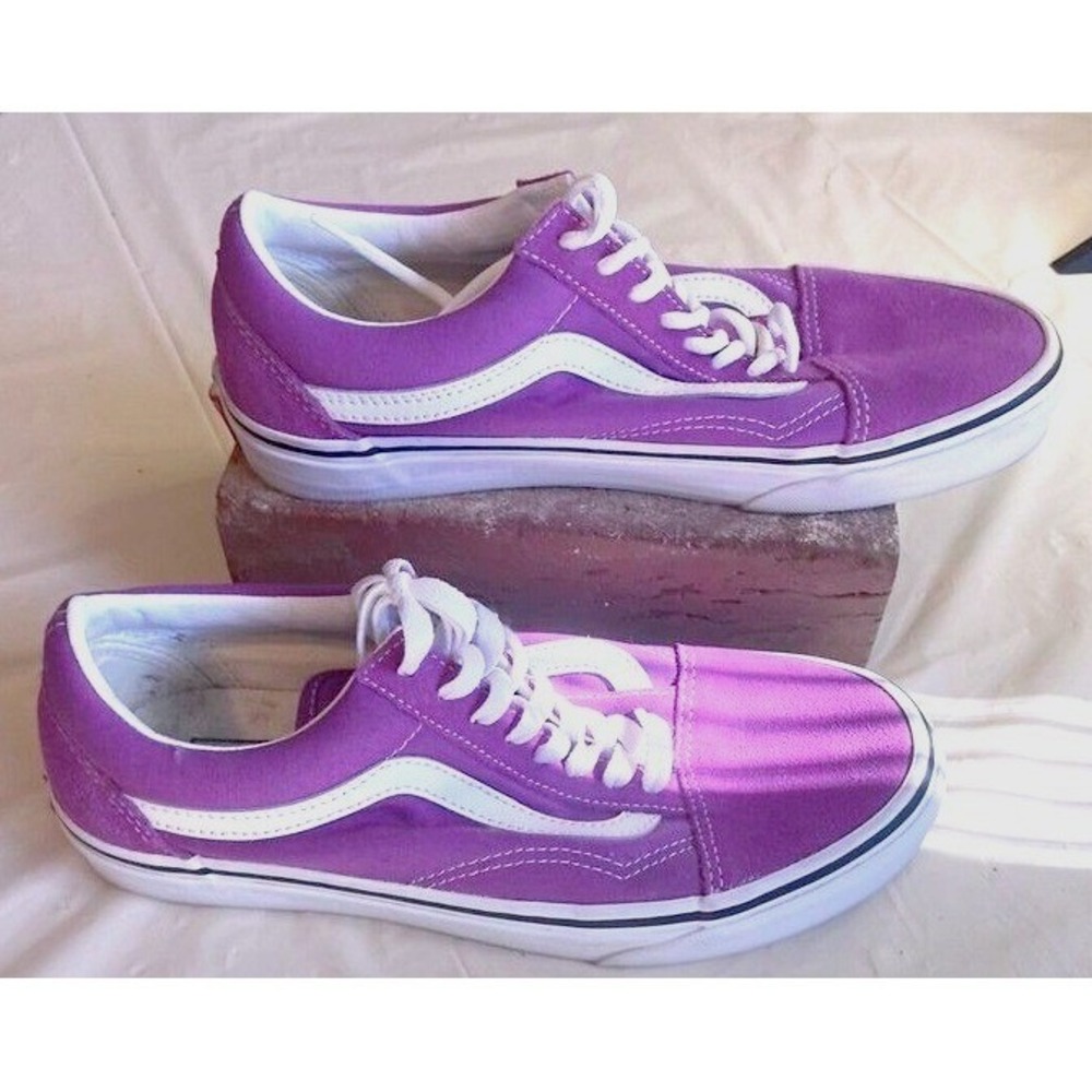 Vans‎ Old Skool Purple Suede Canvas Low Top Sneakers Womens 8 Mens 6.5 751505
